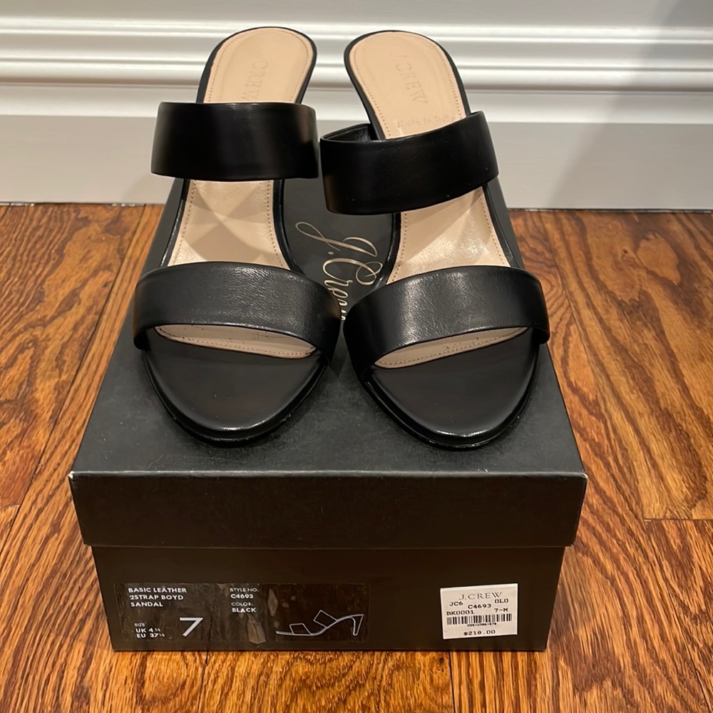 J. Crew 2 Strap Boyd Leather Sandal